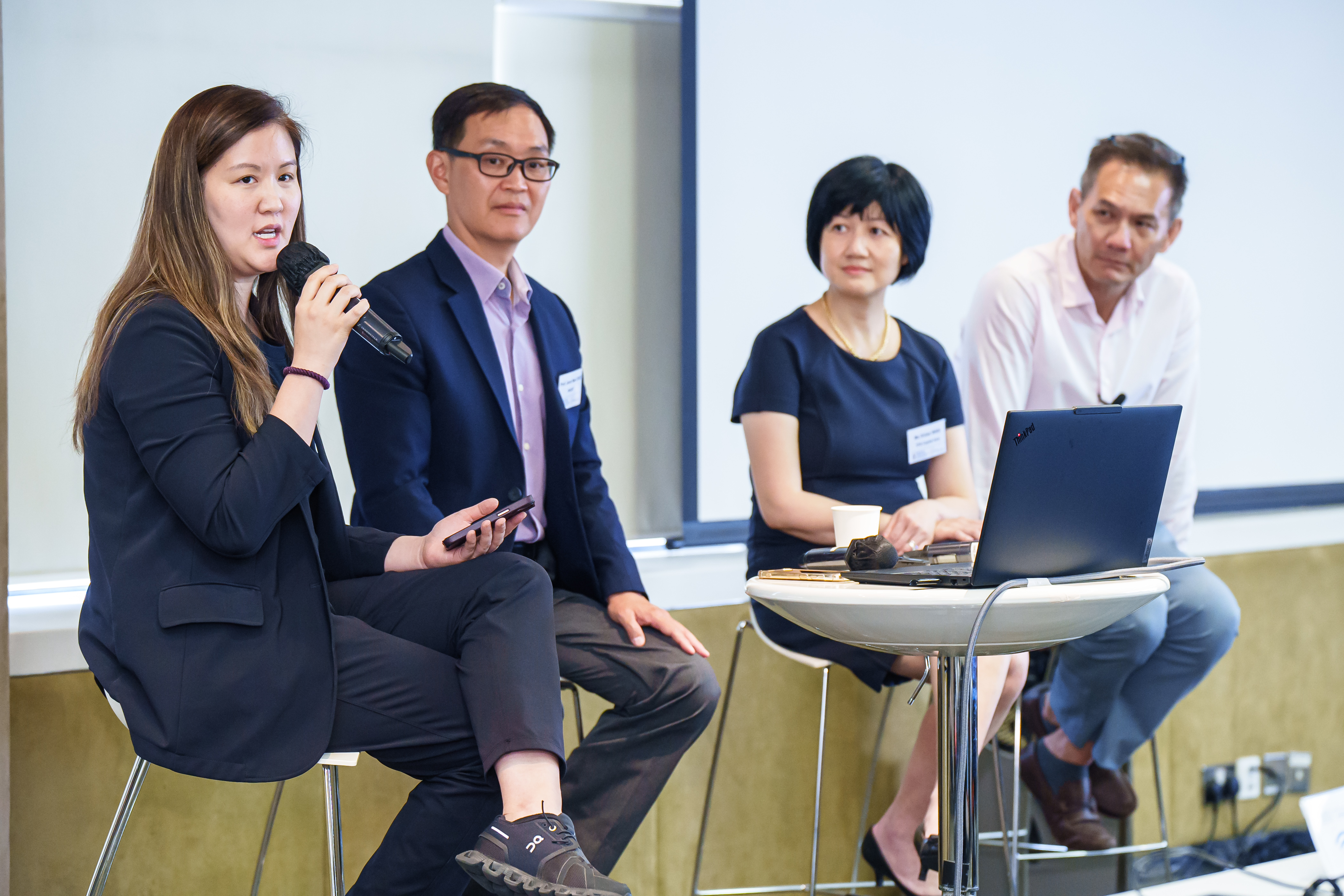 Ms Bianca Ho, Prof. Joon Nak Choi and Ms Vivian Wan shared their views about reinventing Hong Kong in the age of AI.