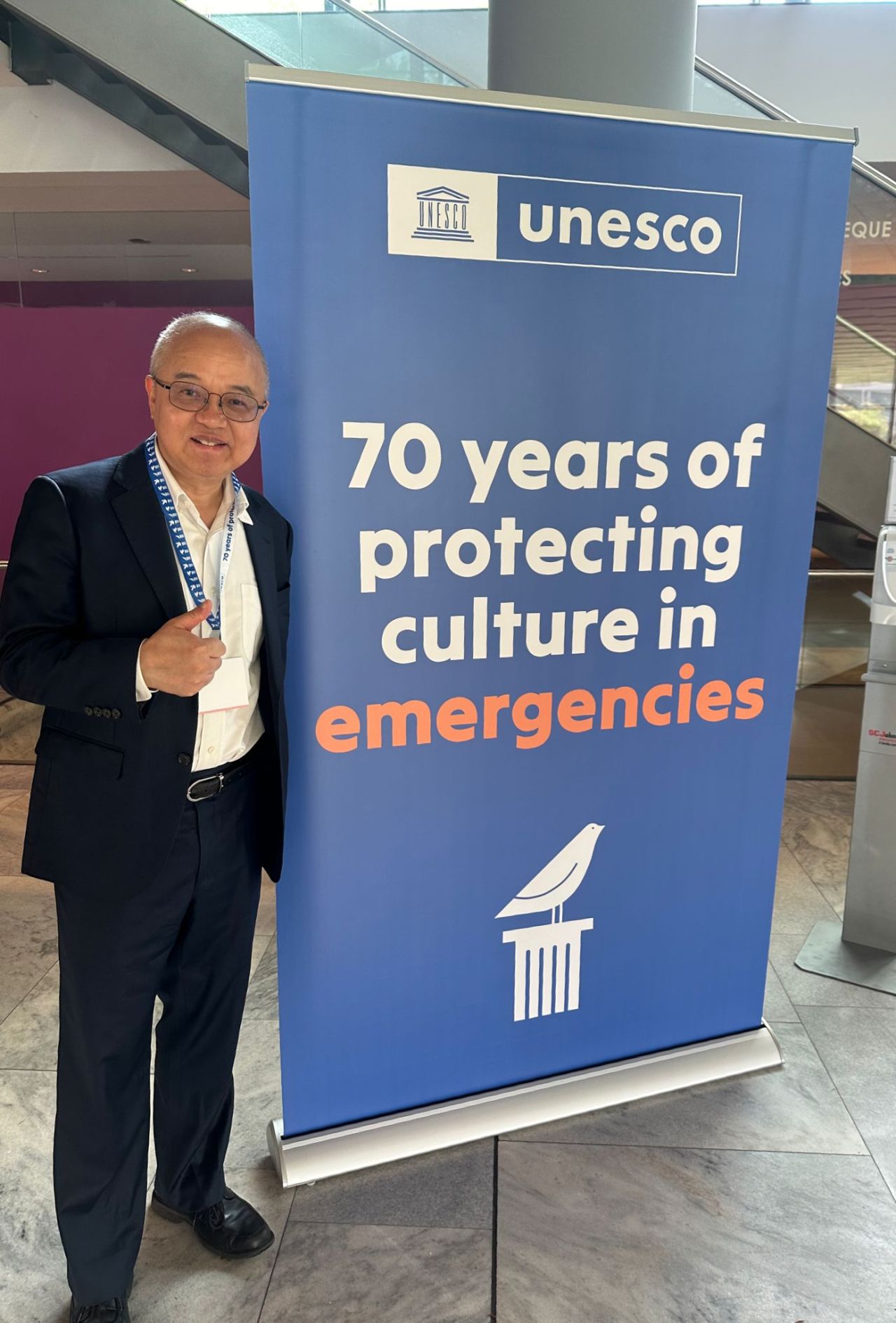 HKUST Vice-President for Institutional Advancement  Prof. WANG Yang (second right) attends the UNESCO Conference "Cultural Heritage and Peace: Building on 70 years of the Hague Convention” in The Hague.