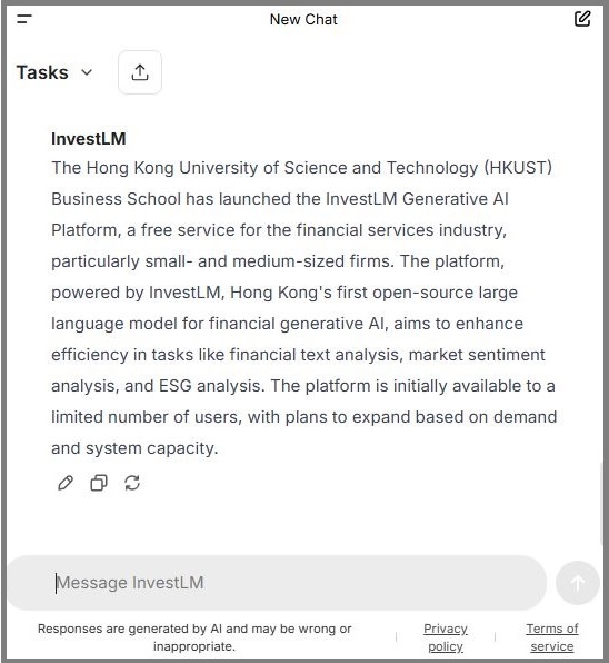 InvestLM's Response: A summary of the English version of this press release.