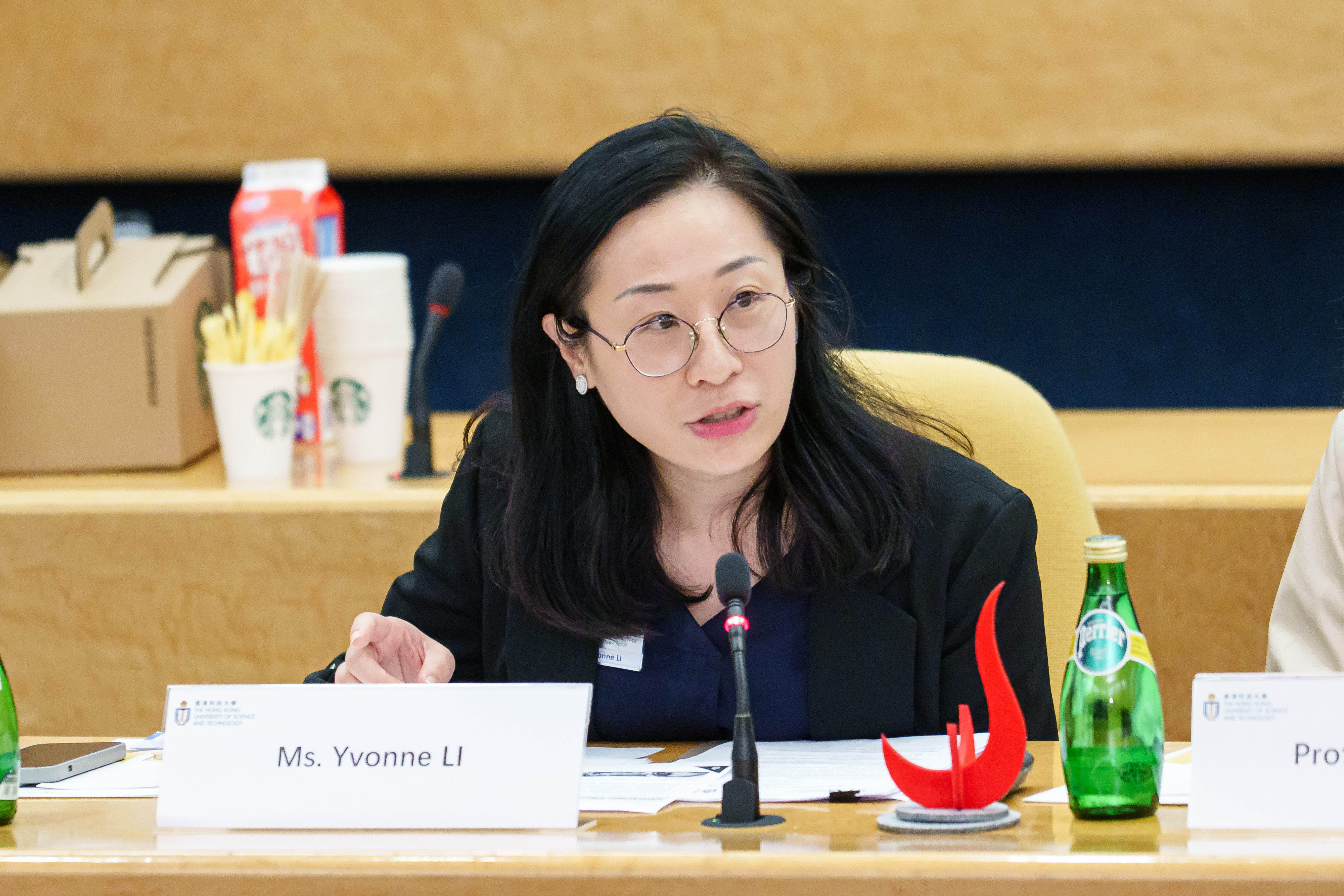 HKUST Head of Global Engagement and Greater China Affairs Ms Yvonne LI shares insights on international partnerships with overseas institutions, focusing on entrepreneurship and knowledge transfer through various educational platforms and competitions.