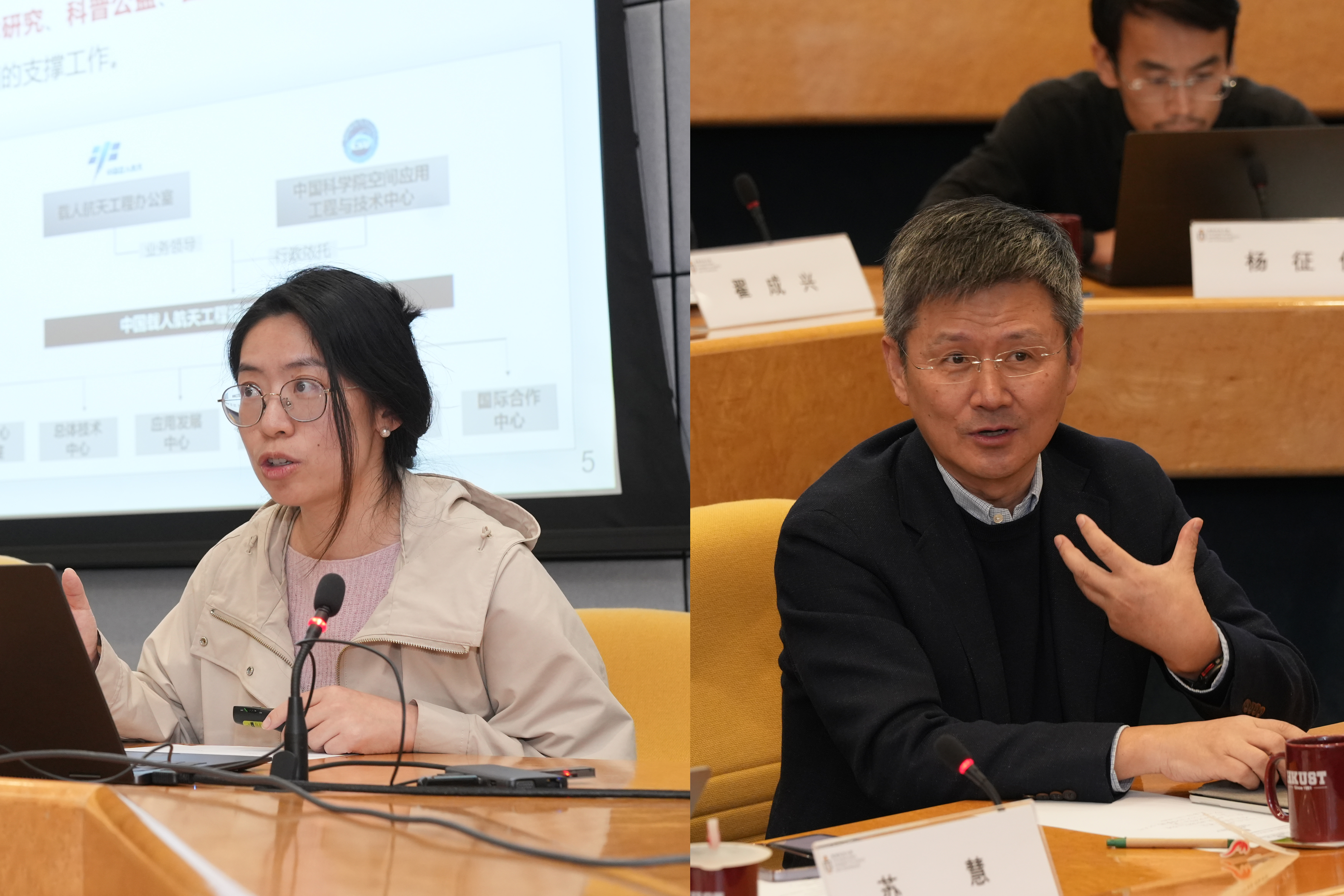 Miss WAN Xue from CSU.CAS (left) and Prof. ZHOU Xiaofang, Head of the Department of Computer Science and Engineering at HKUST and Co-Director of HKUST Big Data Institute (right). 