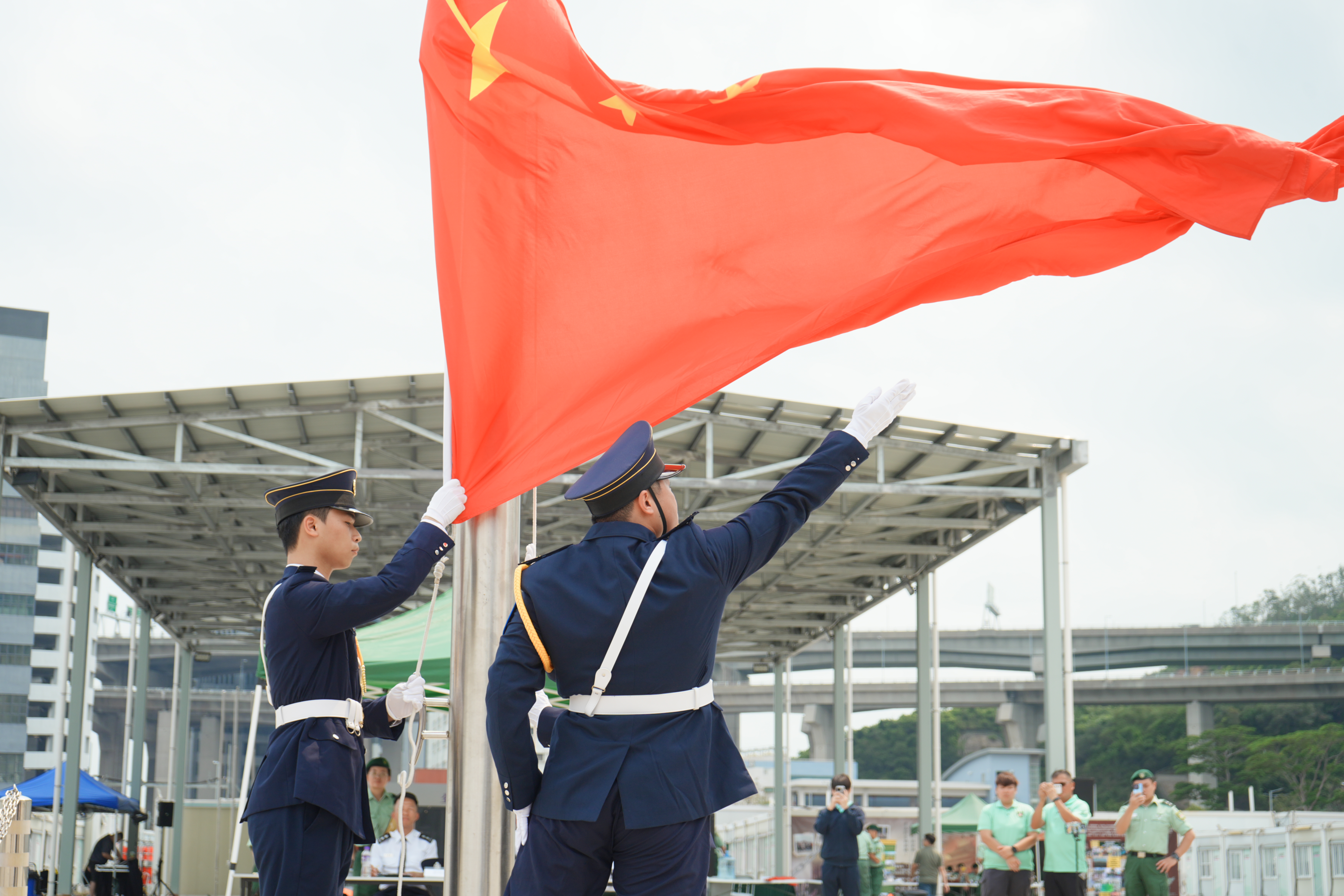 Raising the National flag involves the mastery of a complete set of steps and procedures.