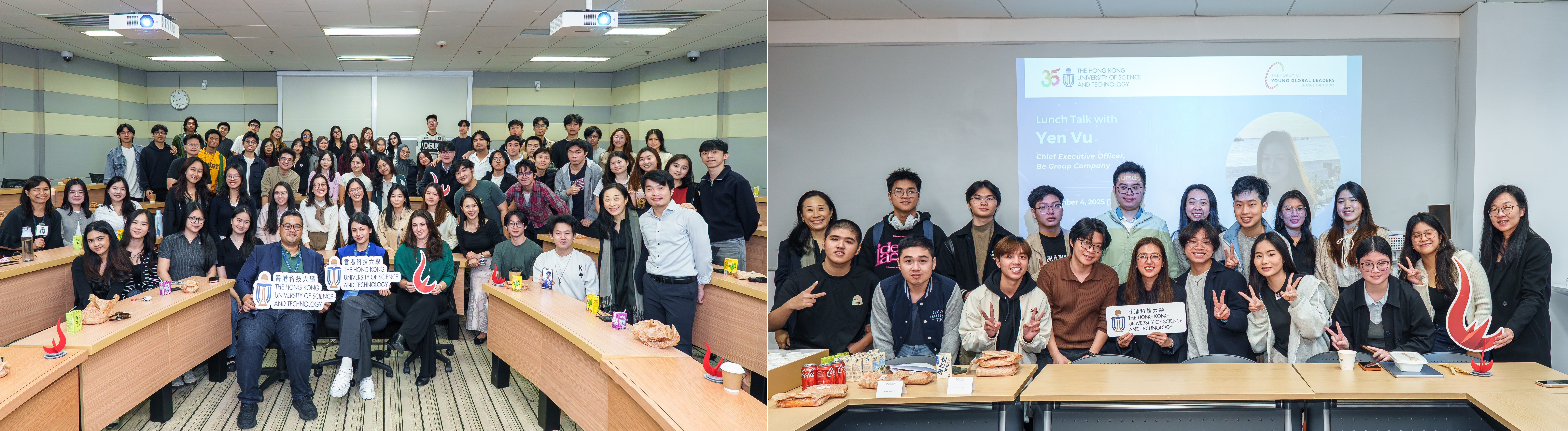 Young global leaders connect with HKUST students for inspiring conversations on entrepreneurship and leadership.