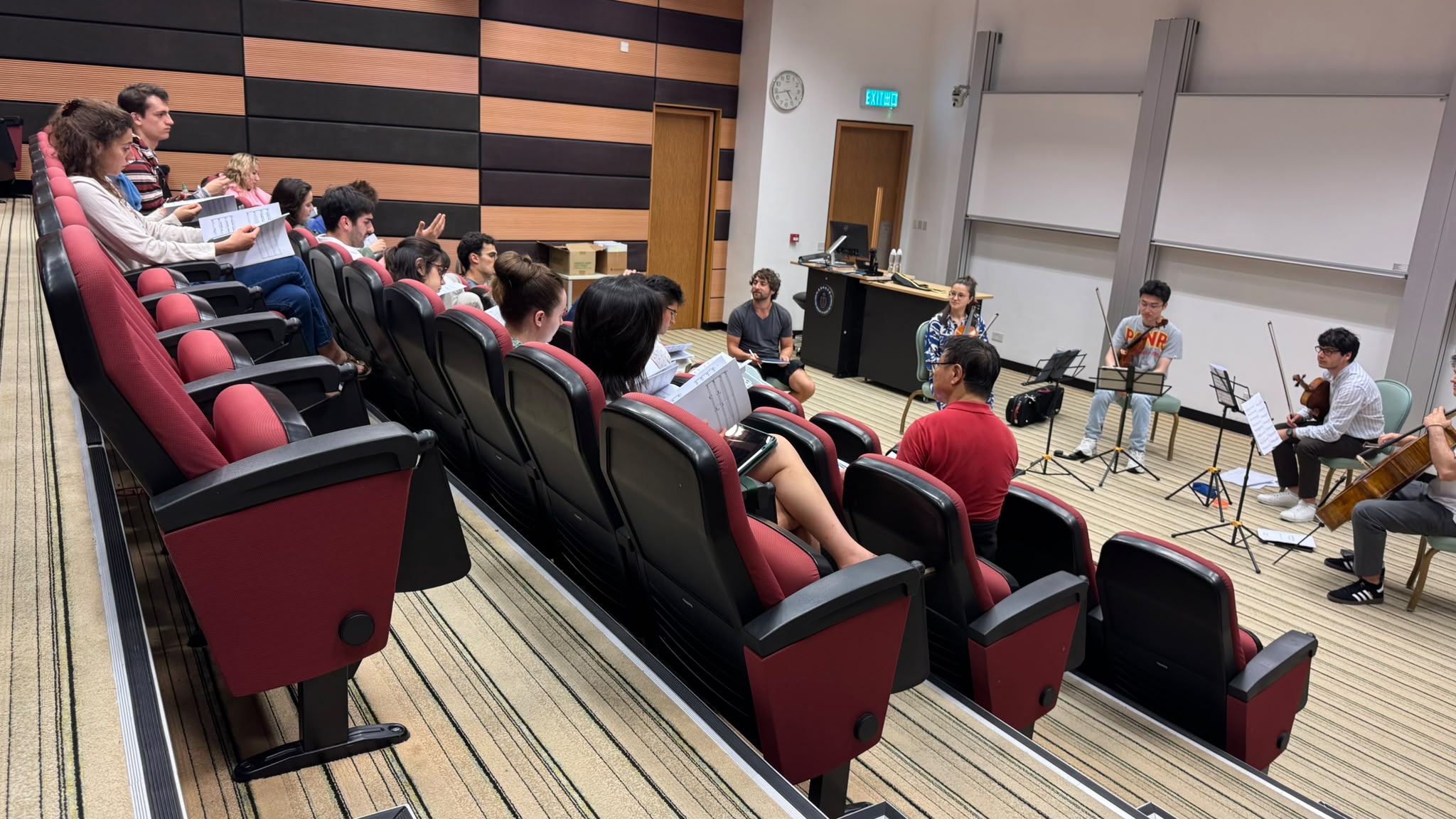 Engaged in open discussions and rehearsals with the IC 2026 community, the Composer Fellows refined their musical concepts through real-time feedback and an exchange of ideas.