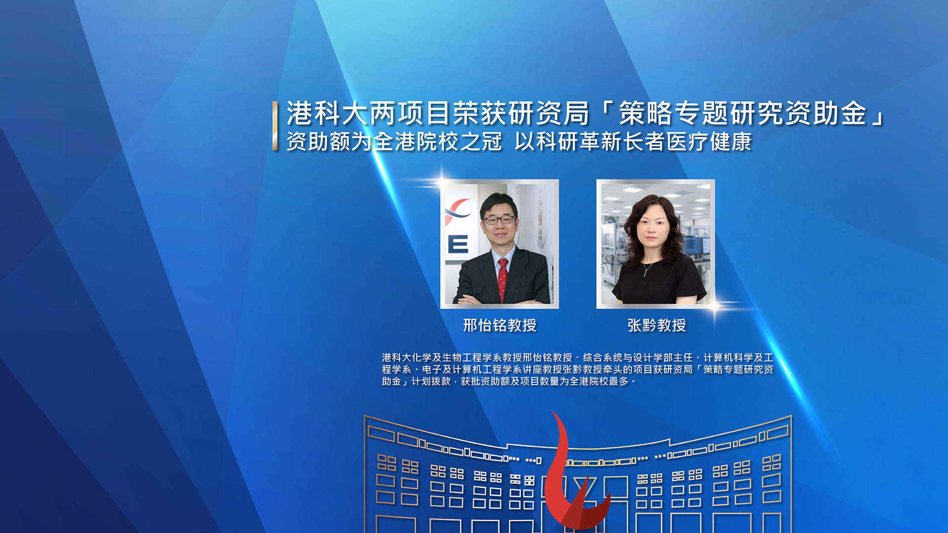 科大两项目荣获研资局策略专题研究资助金 资助额为全港院校之冠 以科研革新长者医疗健康