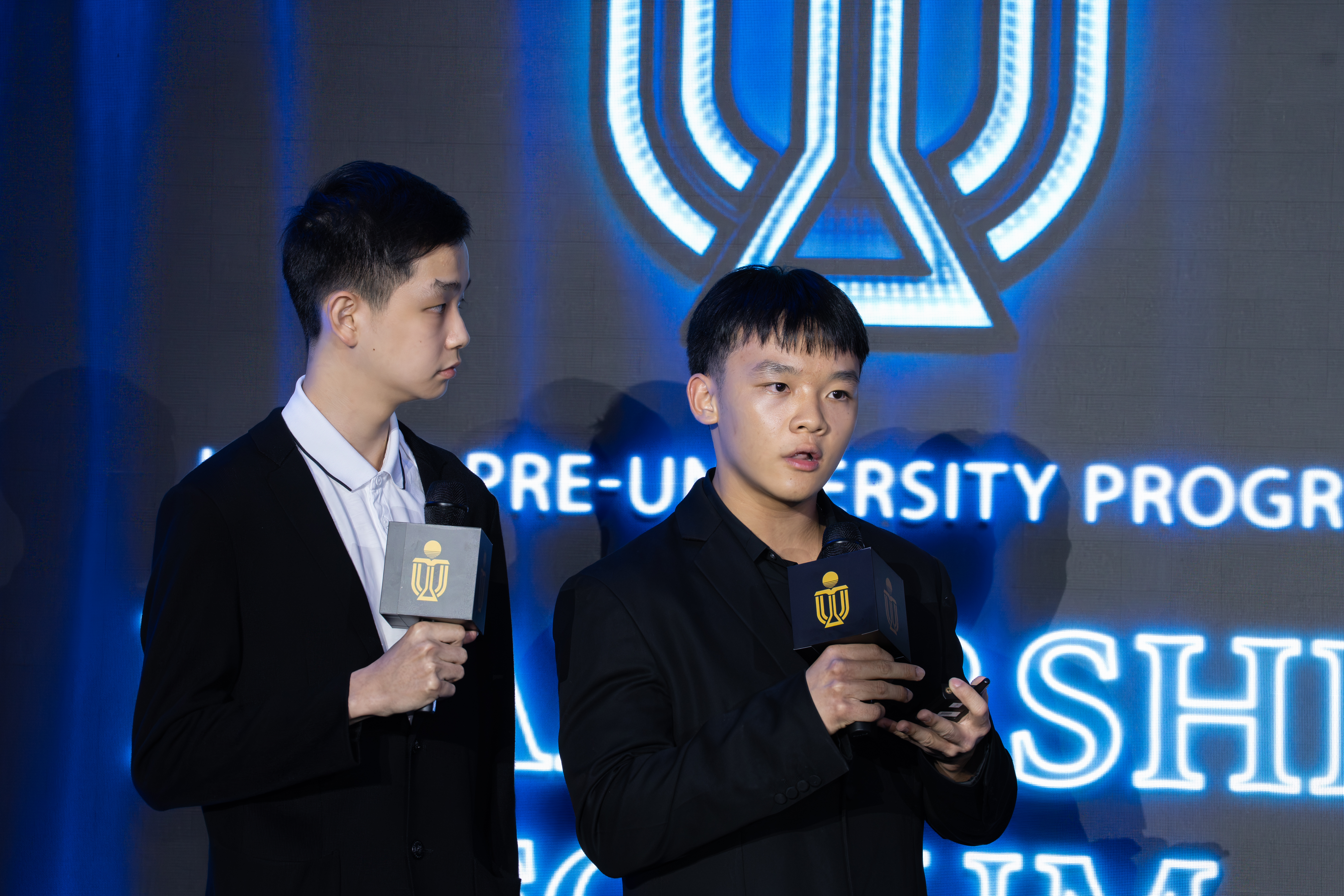   Student participants Allen Huang (left) and Robin Ho (right) shared how the nine-day program has impacted them personally. 