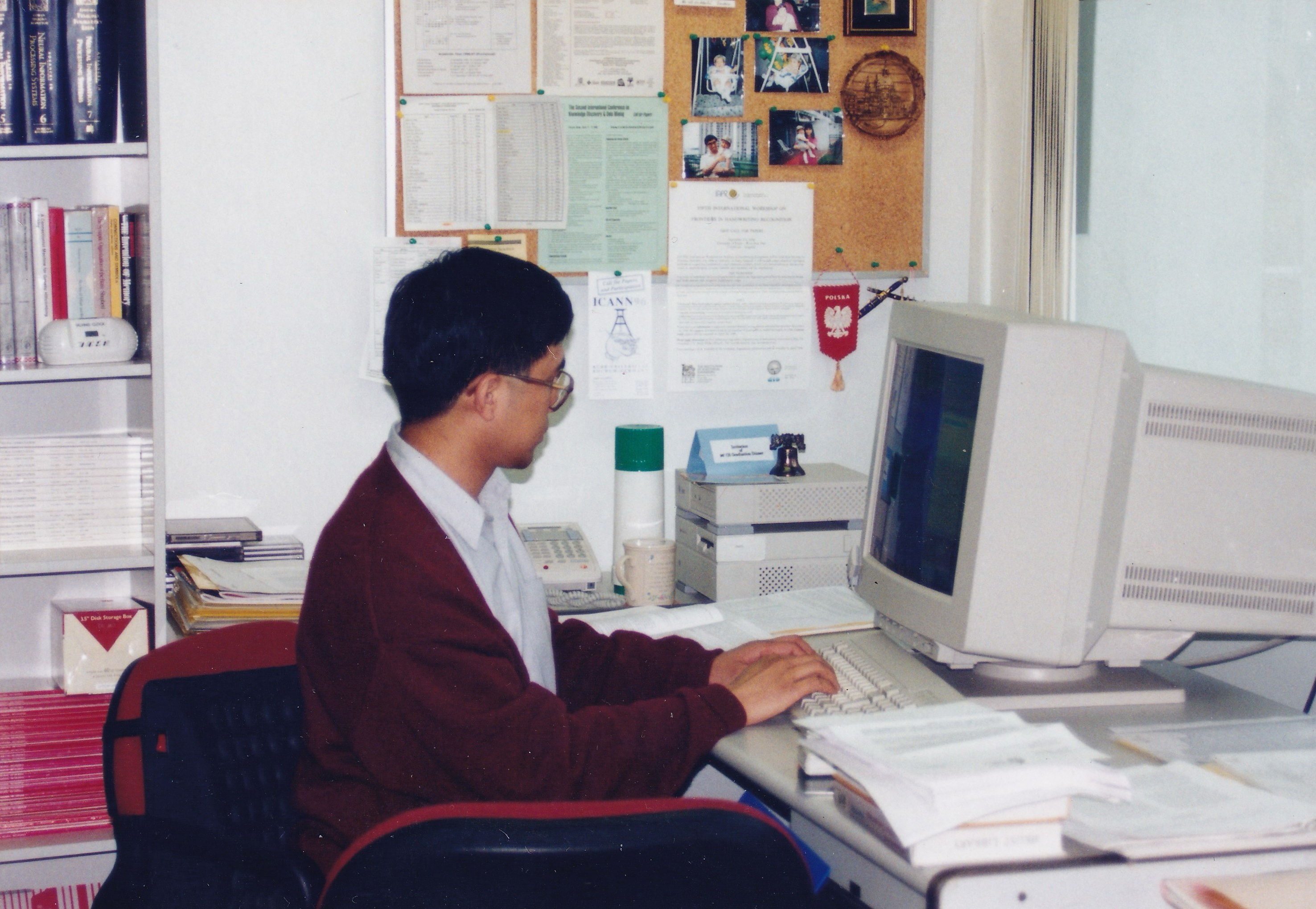 Pictured early in his HKUST career. Prof. Yeung was among HKUST’s founding team. 
