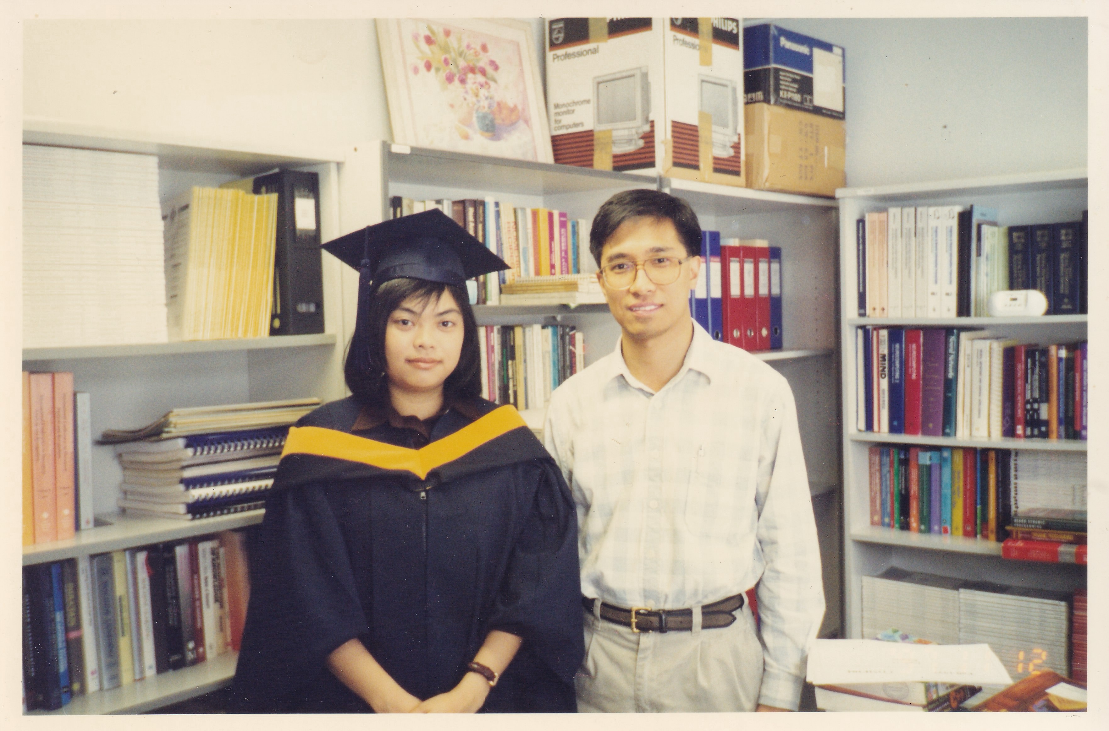 Steeped in the HKUST spirit, Prof. Yeung (right) always valued strong bonds with students over many generations.