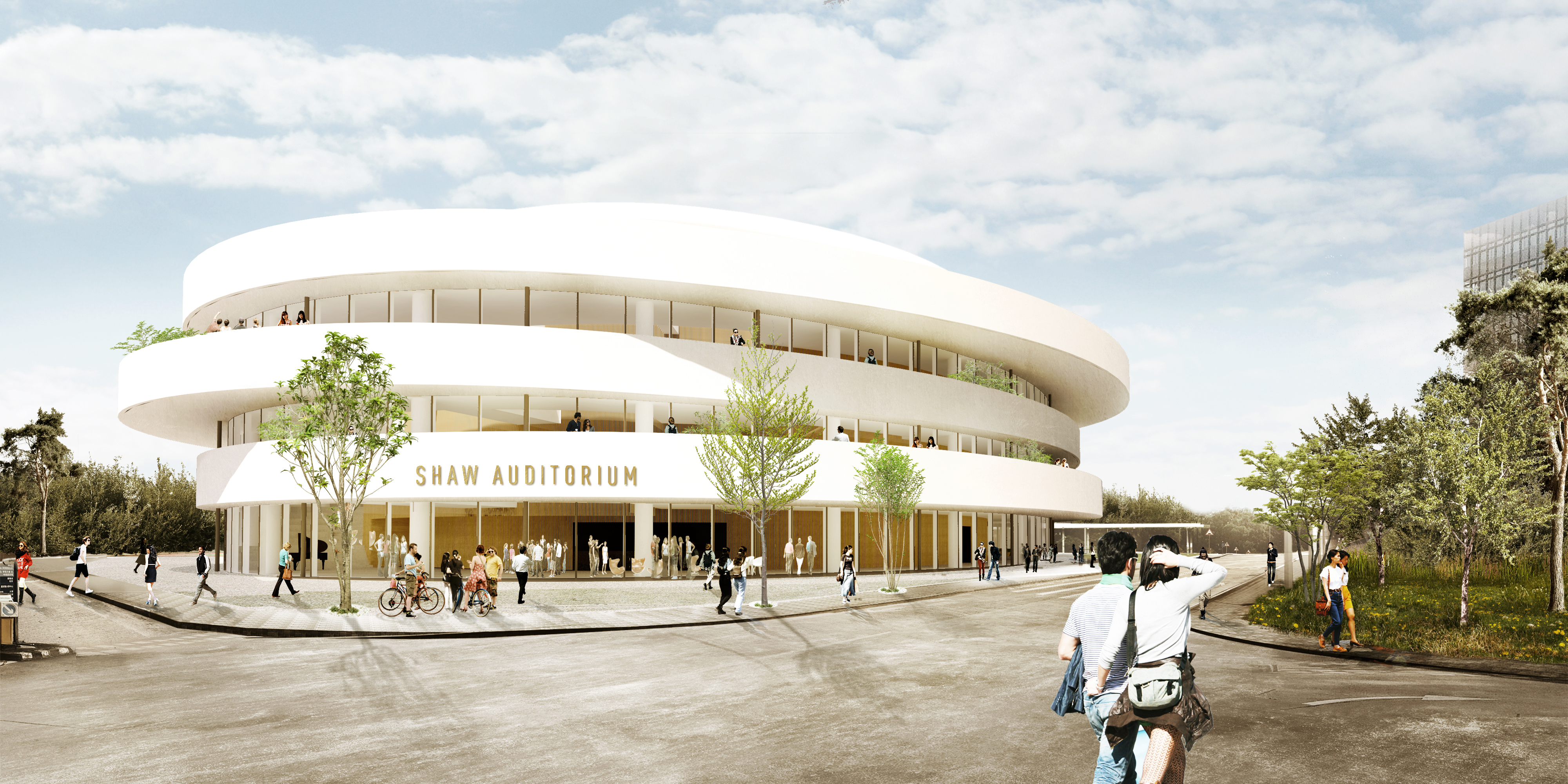 Perspective of the Shaw Auditorium Photo credit: Henning Larsen Architects Hong Kong