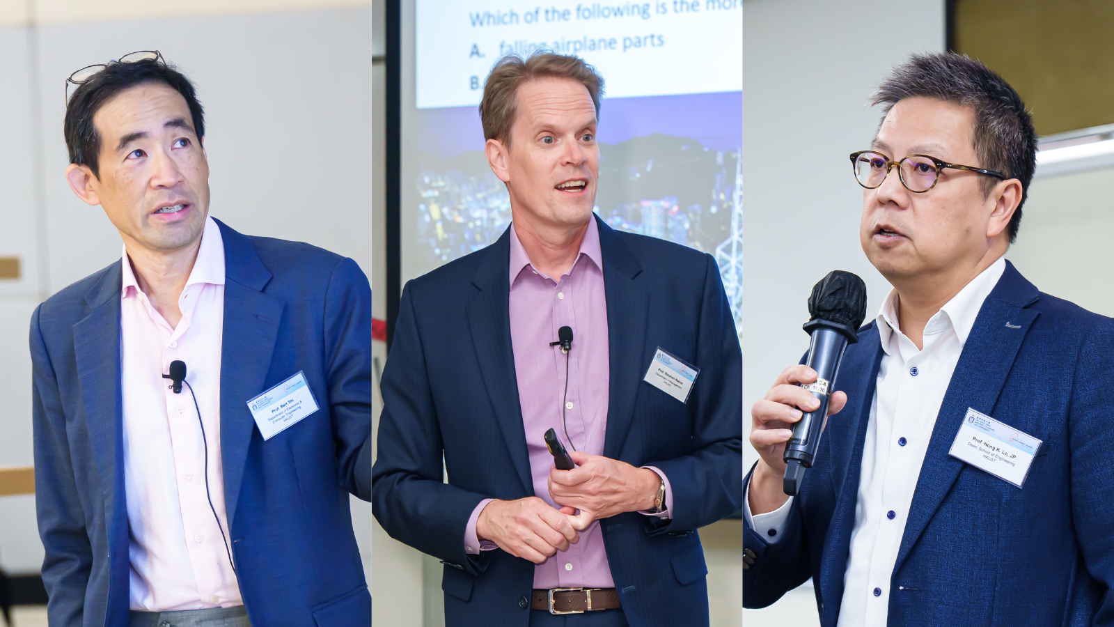 施毅明教授、利晨教授、罗康锦教授