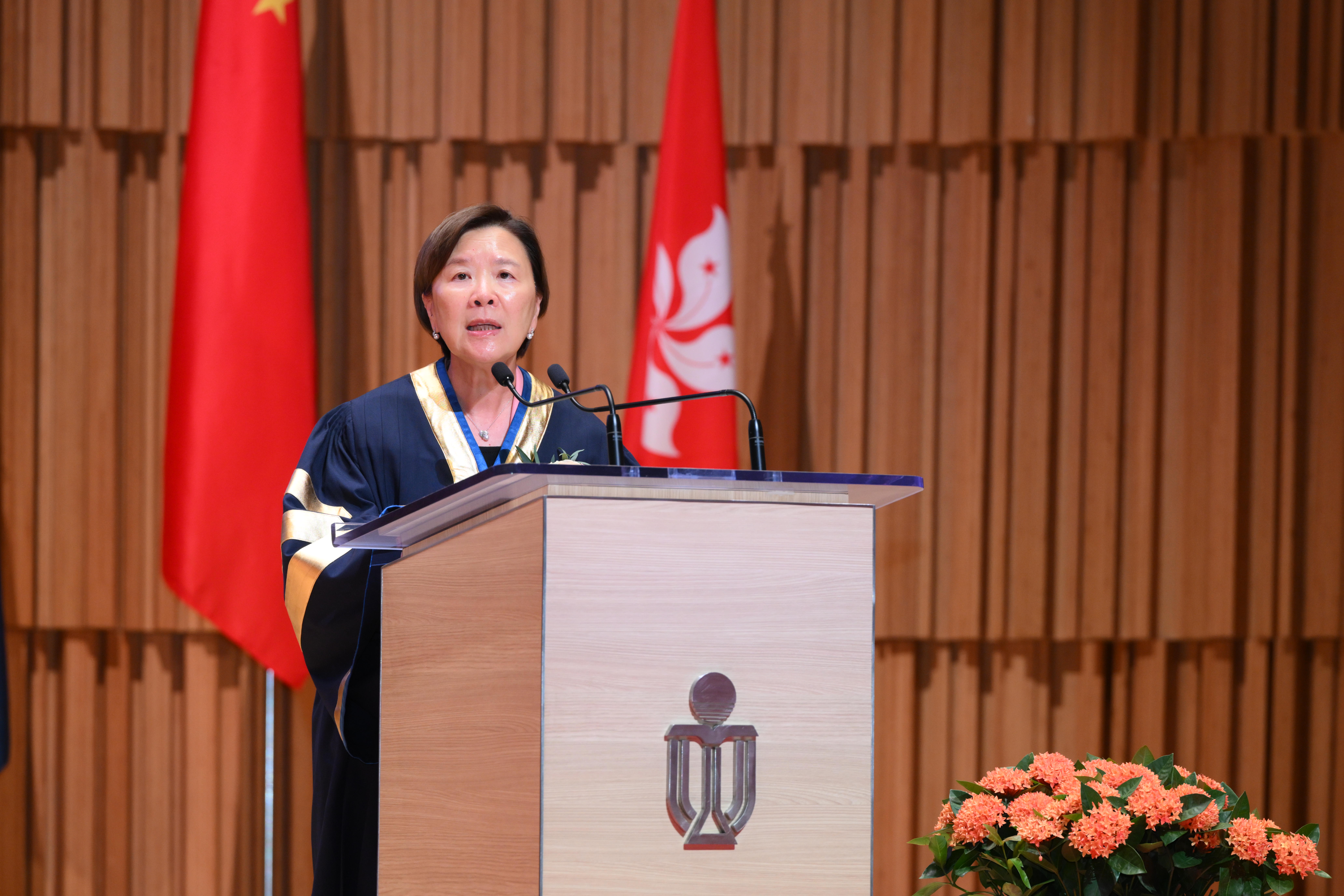 科大校長葉玉如教授為典禮致開幕辭。