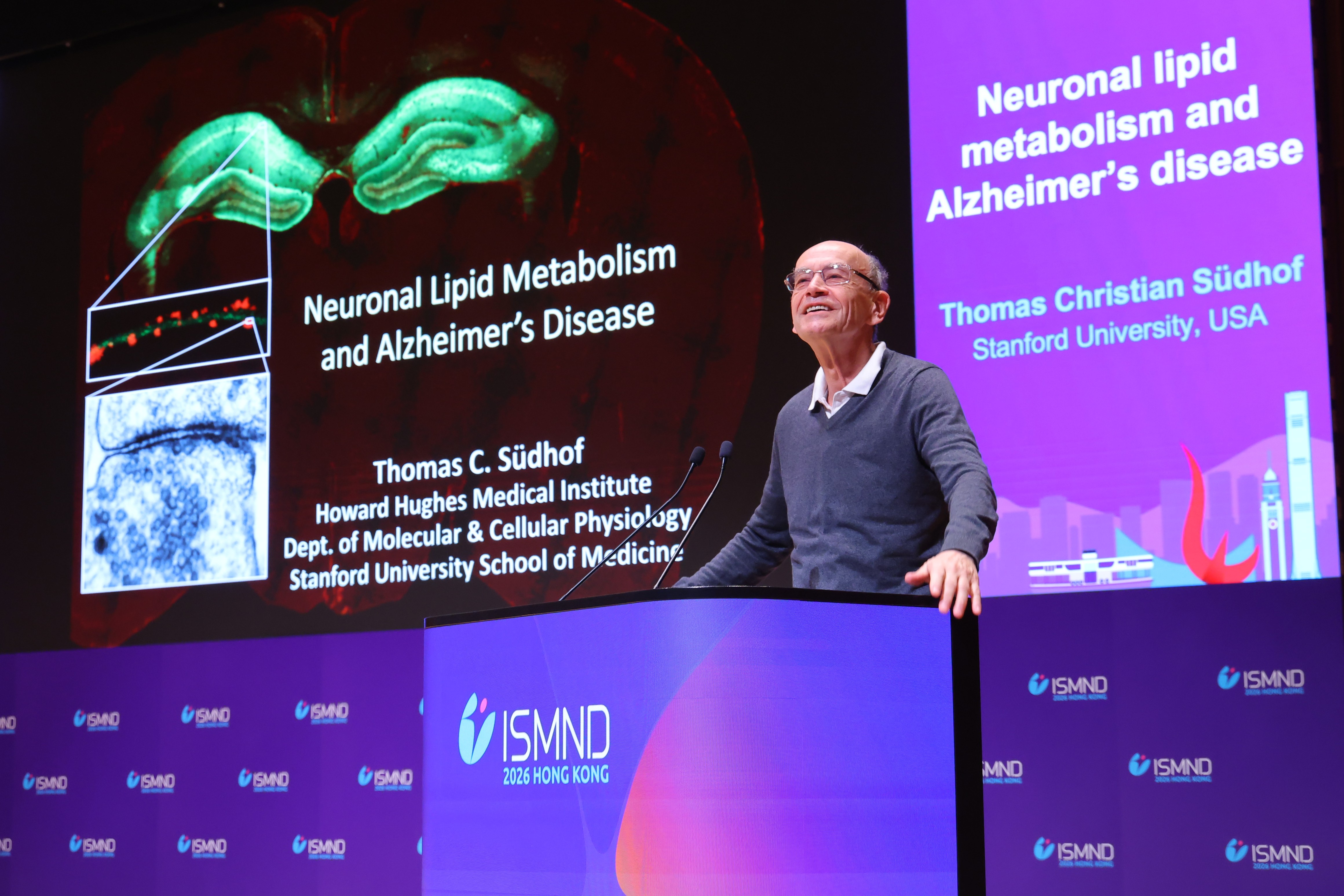 Prof. Thomas SÜDHOF, Nobel Laureate in Physiology or Medicine, delivers a keynote lecture at the conference.