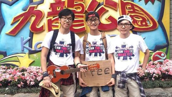 Dennis Chow (left) partnered with two of his hall mates to join a competition to pitch an energy drink to strangers that earned the group a 30-day trip to Europe.