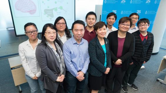 A group photo of the award winners with President Prof Tony F Chan (fourth from left, front row), Executive Vice-President and Provost Prof Wei Shyy (third from left, front row), Vice-President for Administration and Business and Chairman of the Selection Committee for the awards Mr Mark Hodgson (fourth from right, front row), and other senior staff members at the award presentation ceremony. A group photo of the award winners with President Prof Tony F Chan (fourth from left, front row), Executive Vice-President and Provost Prof Wei Shyy (third from left, front row), Vice-President for Administration and Business and Chairman of the Selection Committee for the awards Mr Mark Hodgson (fourth from right, front row), and other senior staff members at the award presentation ceremony.