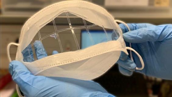 The face mask built with the new nano material is not only transparent and breathable, but is also highly efficient against virus and bacteria The face mask built with the new nano material is not only transparent and breathable, but is also highly efficient against virus and bacteria