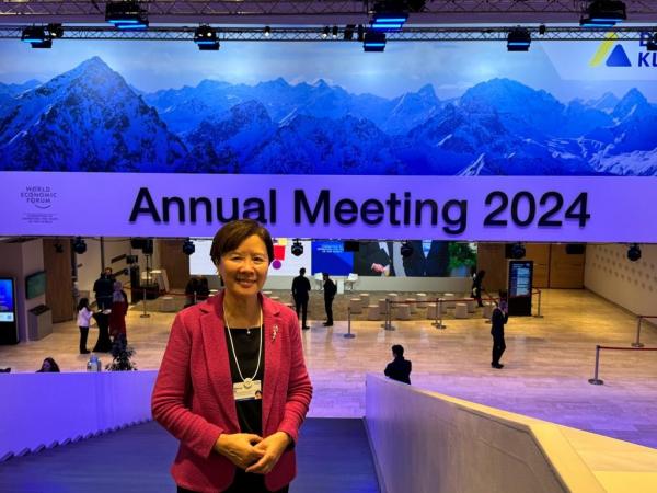 HKUST President Prof. Nancy IP attends the 2024 World Economic Forum in Davos-Klosters, Switzerland. 