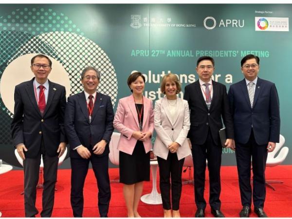 HKUST President Prof. Nancy IP participated in a panel discussion entitled “Educating Future Generations for Planet Thought Leadership” at the Association of Pacific Rim Universities (APRU) Annual Presidents’ Meeting 2023.