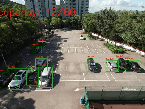 The “Sustainable Smart Campus as a Living Lab” project, led by Prof. Gary CHAN of HKUST’s Department of Computer Science and Engineering, will introduce a smart parking management system powered by Edge AI Camera technology to enable license plate recognition and vacancy detection, in which a patent-pending camera can recognize more than 10 license plates and detect more than 30 vacancies simultaneously.