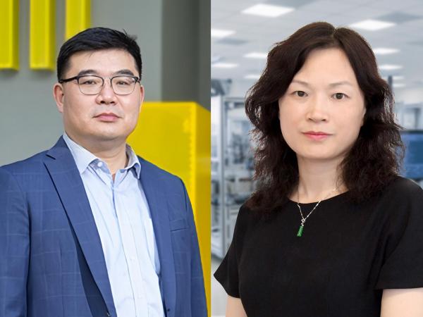 兩名獲選為本年度「研資局高級研究學者」的科大學者為: 陳敬教授（左）及張黔教授（右）。