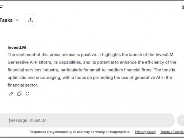 InvestLM's Response: A brief sentiment analysis of the English version of this press release.