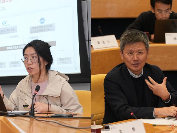 Miss WAN Xue from CSU.CAS (left) and Prof. ZHOU Xiaofang, Head of the Department of Computer Science and Engineering at HKUST and Co-Director of HKUST Big Data Institute (right). 