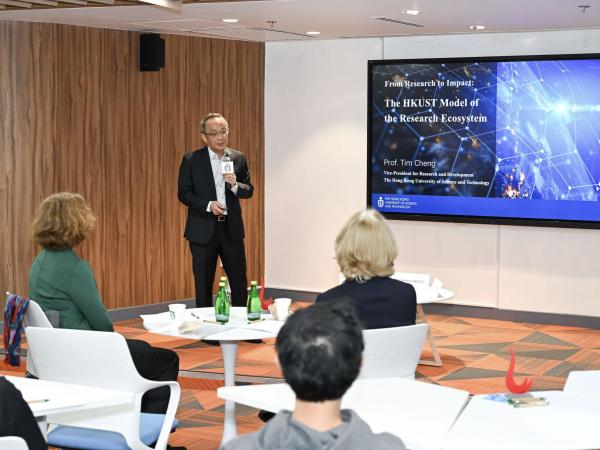 HKUST Vice-President for Research and Development Prof. Tim CHENG showcases the robust research ecosystem and entrepreneurship development at HKUST.	