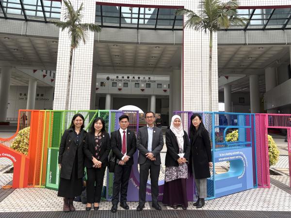 A group photo featuring the Universiti Brunei Darussalam delegation alongside the HKUST Global Engagement and Greater China Affairs Unit team.