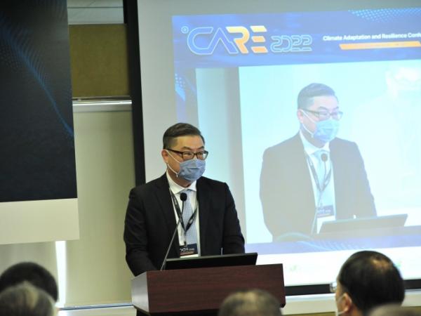 科大商學院院長譚嘉因教授在CARE2020「政策及綠色金融論壇」上致歡迎辭。