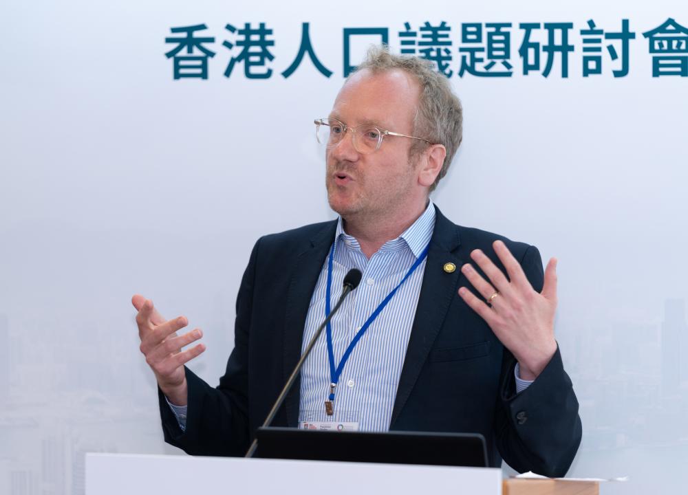 Prof. Gietel-Basten is seen here participating in the “Symposium on Hong Kong Population Issues: Facts and Policies” on April 14 at the University of Hong Kong.