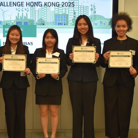 Team HAAR - Ruth KPALMA, Andrea CHIA, YAU Hoi Ting, and Alby LAU (SGFN students)